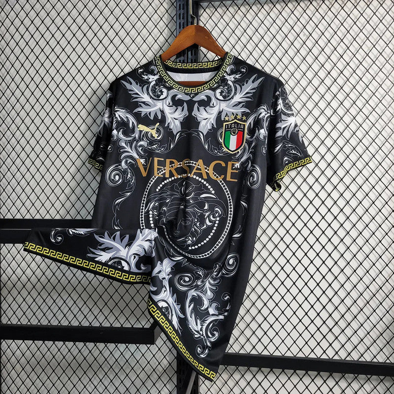 ITALY 2023 CONCEPT VERSACE BLACK HOME SHIRT